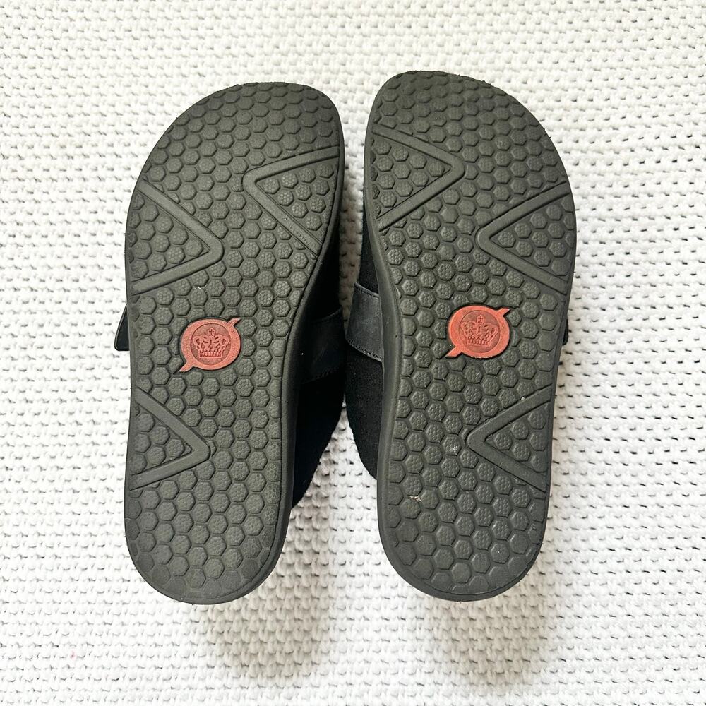 Born Comfort Black Lia Slip On Wool Open Back Clogs Buckle Strap Women 8-8.5 - Picture 6 of 7